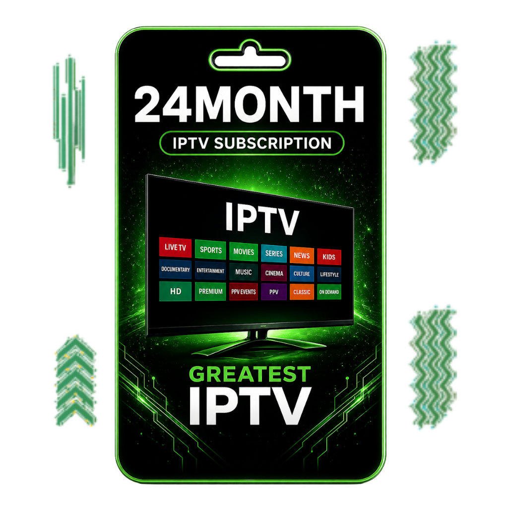 Greatest IPTV 24 Month IPTV Subscription digital package design